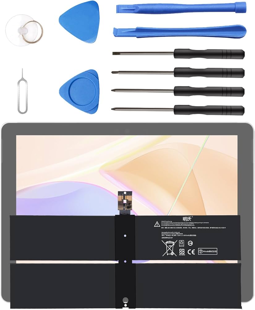 Microsoft surface Laptop 初代 バッテリー部品　1769 Amazon.com: Estry 5900mAh Battery Replacement for Microsoft
